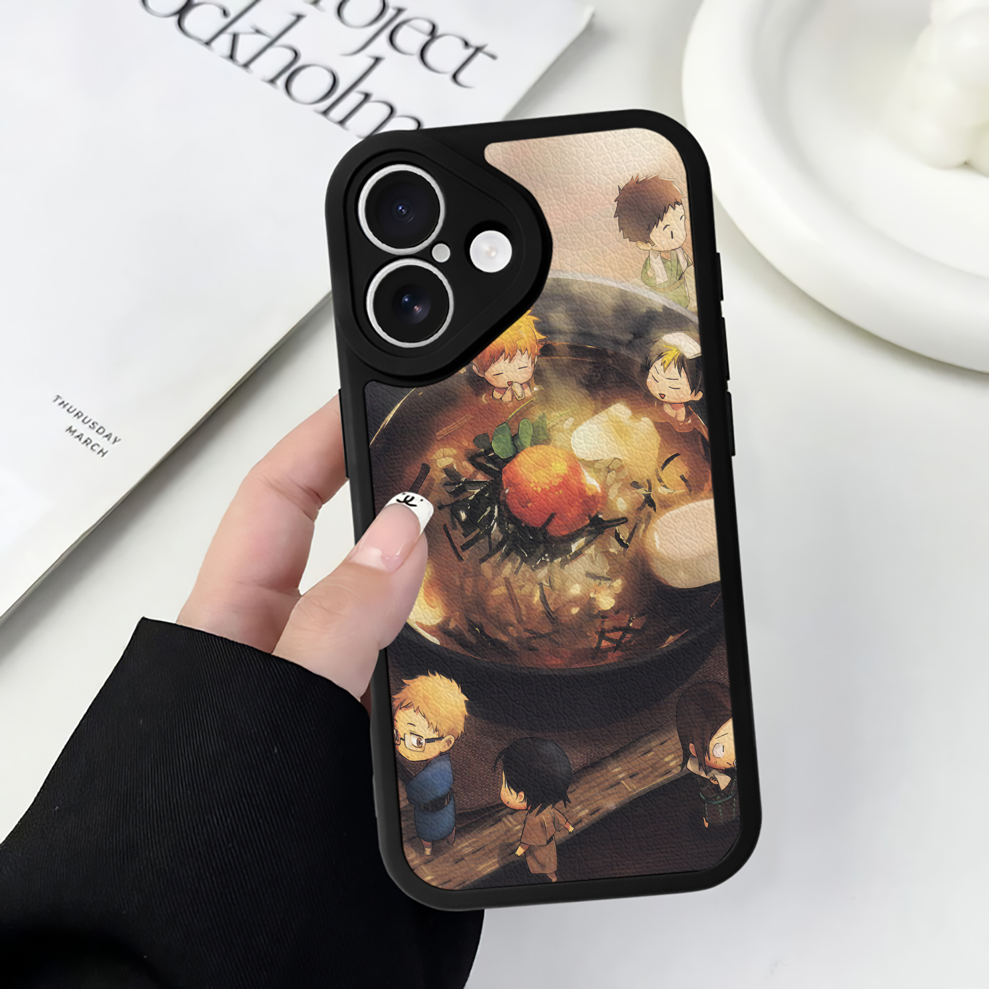 （画像用） ハイキュー!! Haikyu!! 【iPhone 16シリーズ対応】シリコンスマホケース（レザー調） 材質：シリコン